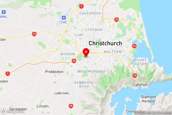 Hillmorton,Canterbury Region Map