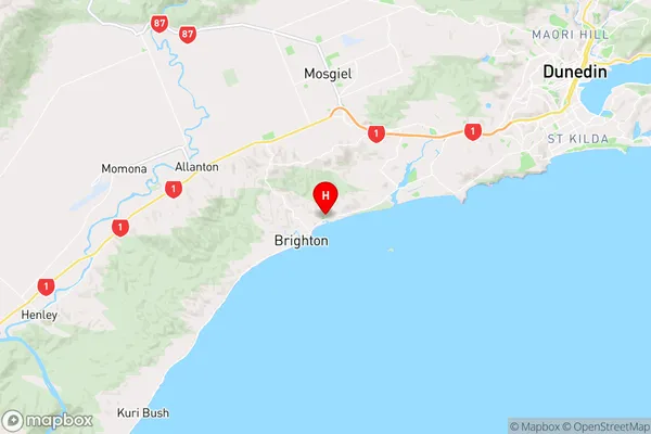 Ocean View,Otago Region Map