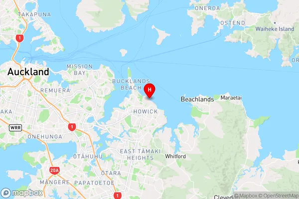 Mellons Bay,Auckland Region Map