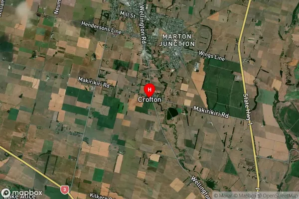 Crofton,Manawatu-Wanganui Satellite Map