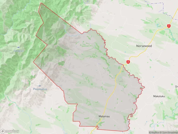 Matamau, Manawatu-Wanganui Polygon Area Map