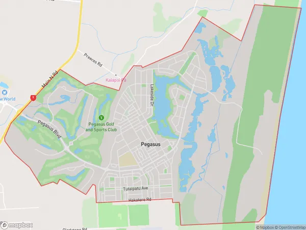 Pegasus, Canterbury Polygon Area Map