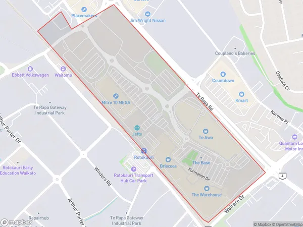 Northgate, Waikato Polygon Area Map