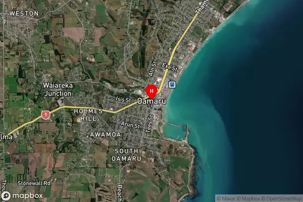 Oamaru,Otago Satellite Map