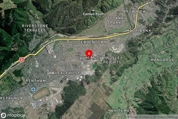 Upper Hutt Central,Wellington Satellite Map