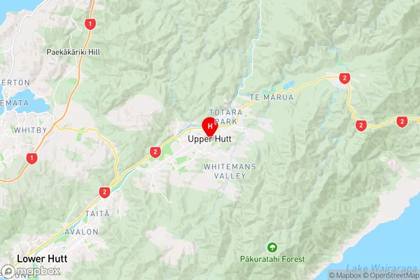 Upper Hutt Central,Wellington Region Map