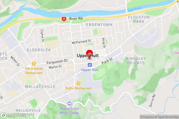 Upper Hutt Central,Wellington Area Map