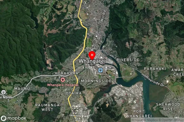 Whangarei,Northland Satellite Map