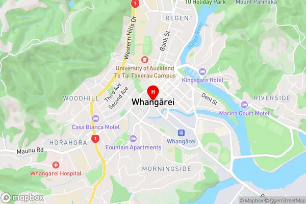 Whangarei,Northland Area Map