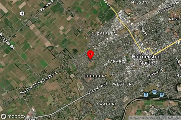 Westbrook,Manawatu-Wanganui Satellite Map