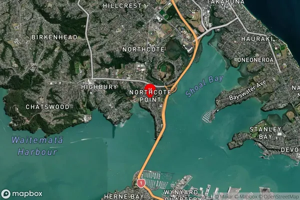 Northcote Point,Auckland Satellite Map