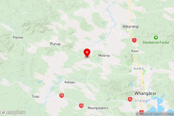 Ruatangata West,Northland Region Map