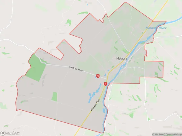 Mataura, Southland Polygon Area Map