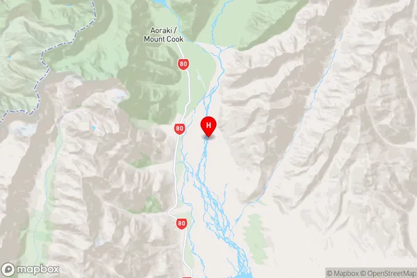 Tasman River,Canterbury Region Map
