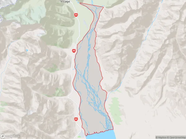 Tasman River, Canterbury Polygon Area Map