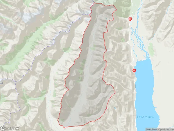 Dobson Valley, Canterbury Polygon Area Map