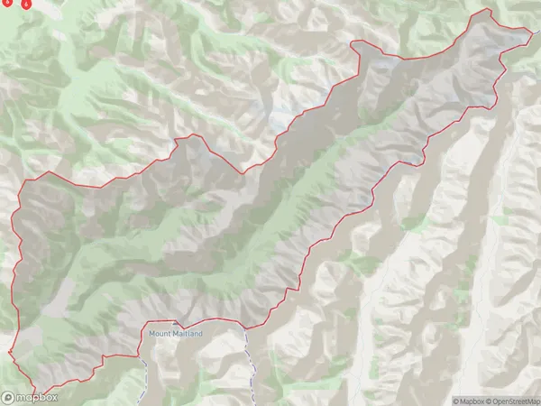 Landsborough Valley, West Coast Polygon Area Map