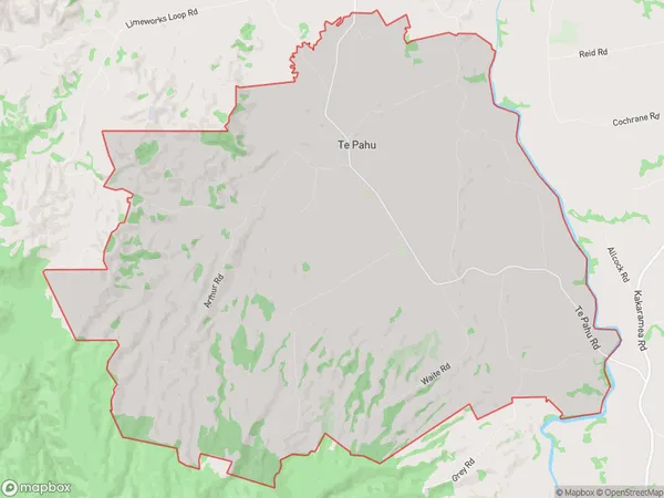 Te Pahu, Waikato Polygon Area Map