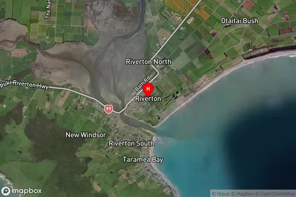 Riverton/Aparima,Southland Satellite Map