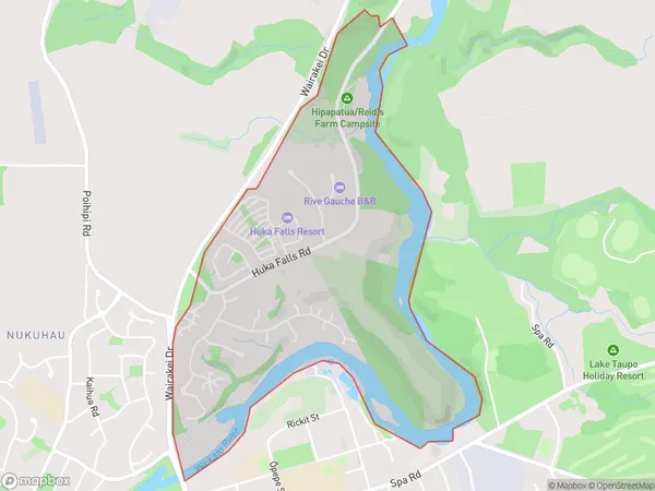 Rangatira Park, Waikato Polygon Area Map