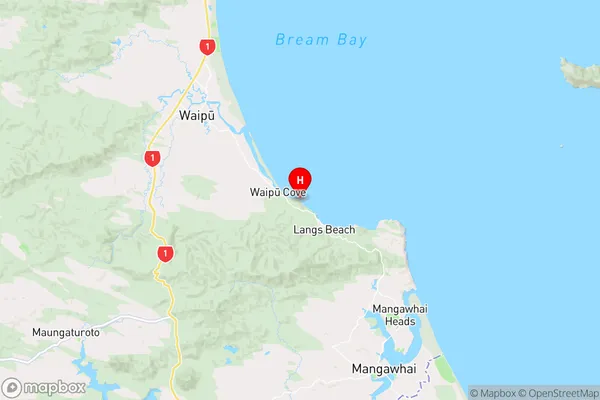 Pancake Rocks,Northland Region Map