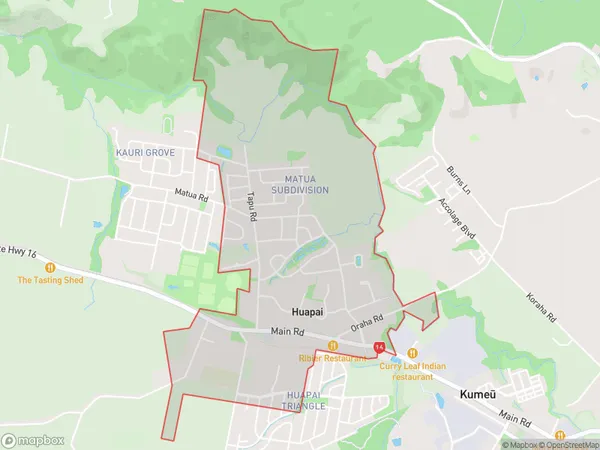 ZipCode 0810 Map for Huapai