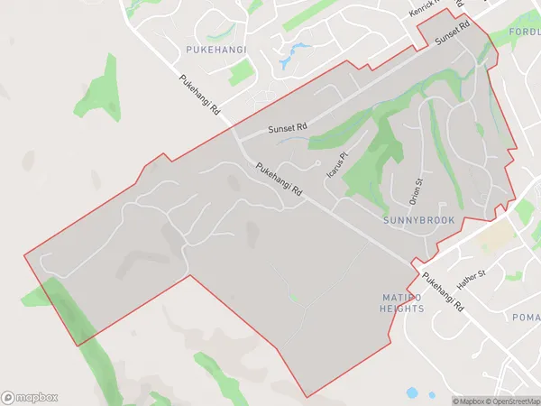 Sunnybrook, Bay of Plenty Polygon Area Map