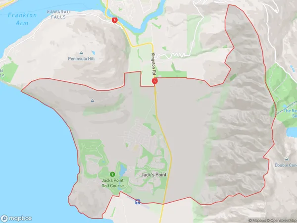 Jacks Point, Otago Polygon Area Map