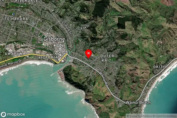 Kaiti,Gisborne Satellite Map