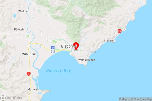 Kaiti,Gisborne Region Map