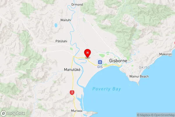 Matawhero,Gisborne Region Map