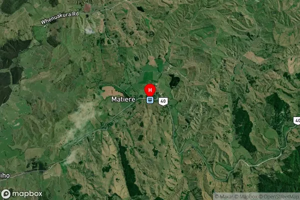 Matiere,Manawatu-Wanganui Satellite Map