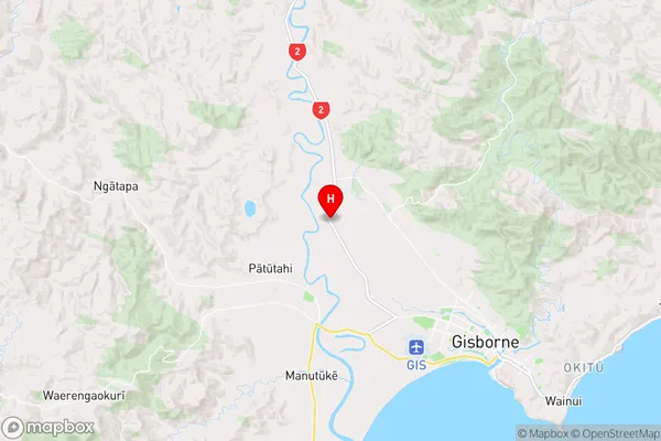 Waerengaahika,Gisborne Region Map