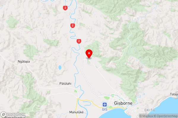 Waihirere,Gisborne Region Map