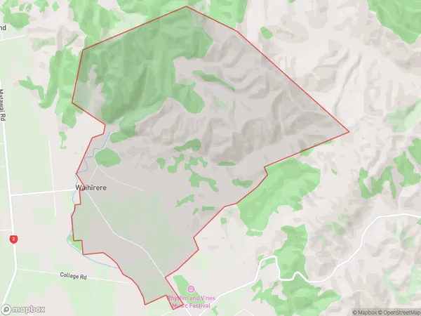 Waihirere, Gisborne Polygon Area Map