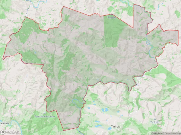 Hangaroa, Gisborne Polygon Area Map