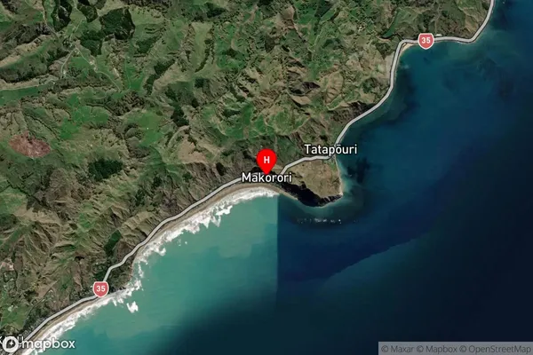 Makorori,Gisborne Satellite Map