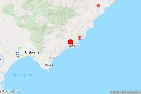 Makorori,Gisborne Region Map