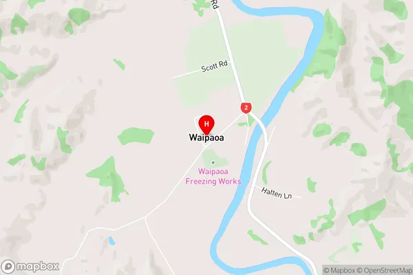 Waipaoa,Gisborne Area Map