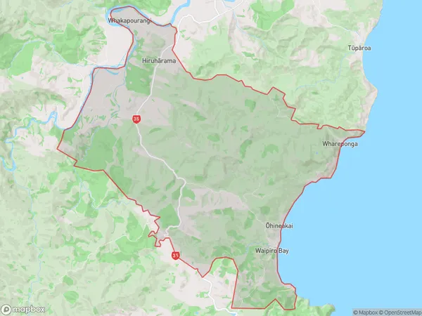 Waipiro, Gisborne Polygon Area Map