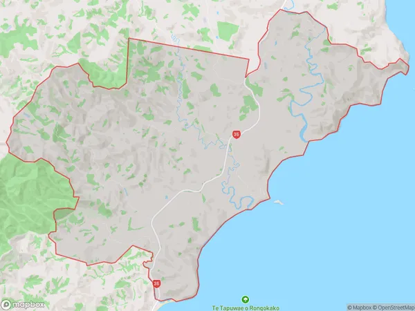 Whangara, Gisborne Polygon Area Map