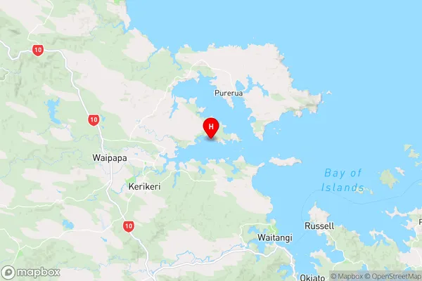 Motutapu Island,Northland Region Map