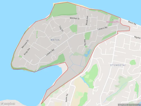 Matua, Bay of Plenty Polygon Area Map