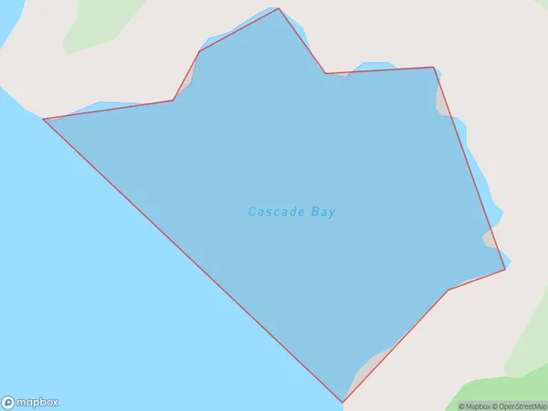Cascade Bay, Otago Polygon Area Map