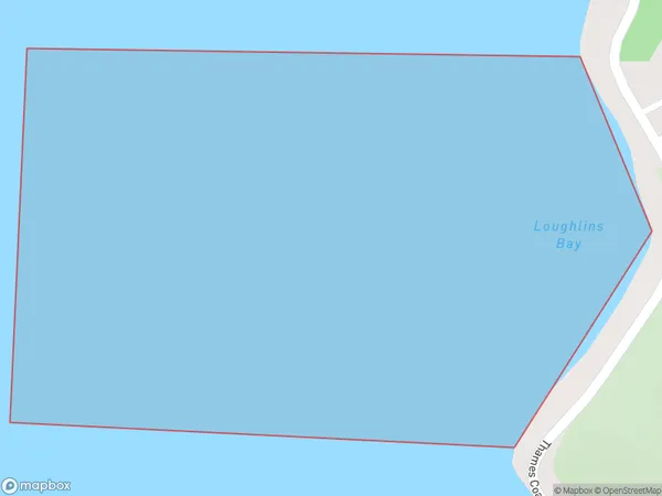 Loughlins Bay, Waikato Polygon Area Map