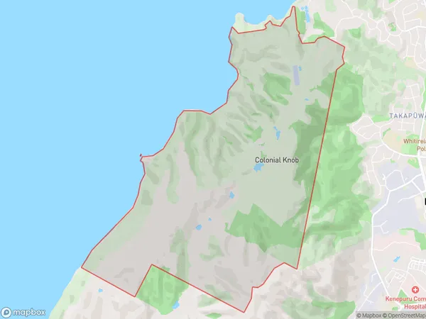 Colonial Knob, Wellington Polygon Area Map