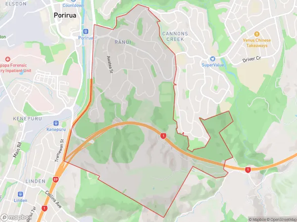 Ranui, Wellington Polygon Area Map