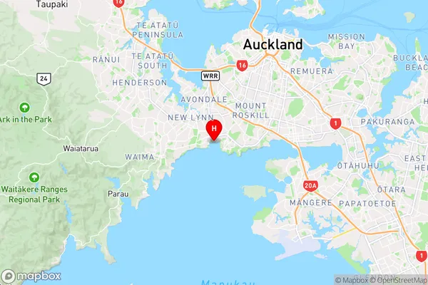 Flounder Bay,Auckland Region Map