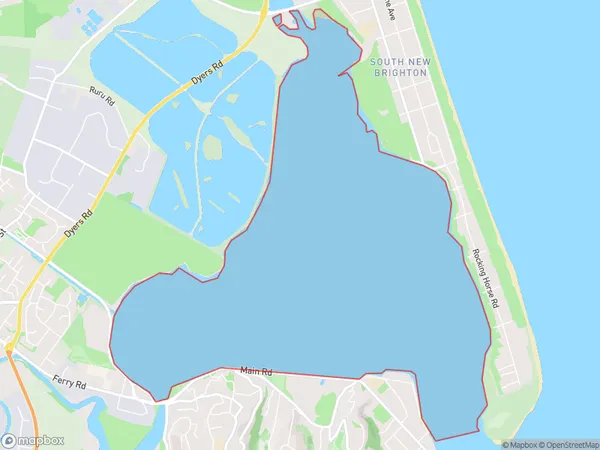Estuary of the Heathcote and Avon Rivers/Ihutai, Otago Polygon Area Map