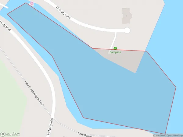 McNulty Inlet, Otago Polygon Area Map